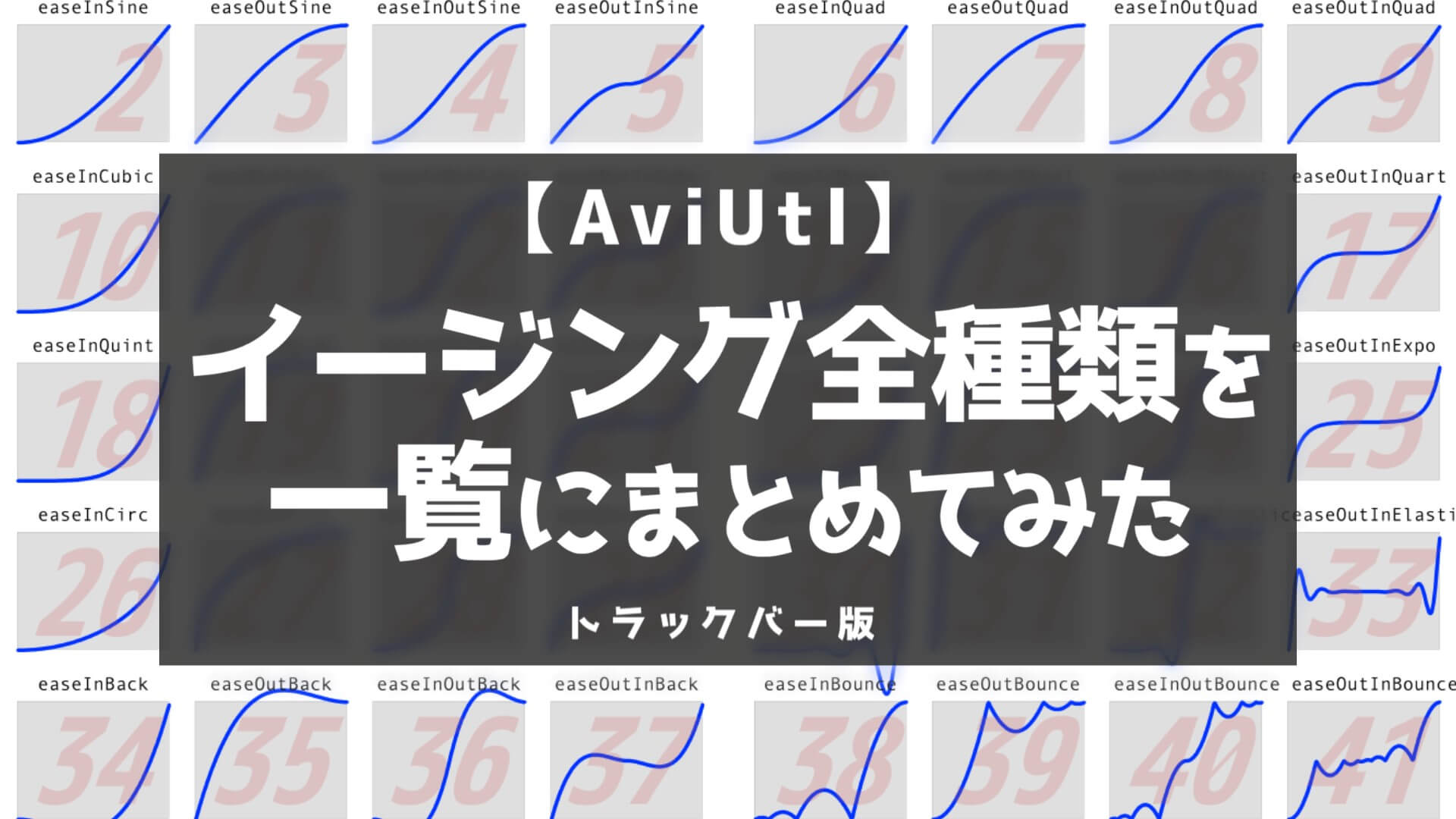 Aviutl イージング