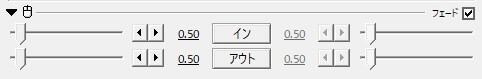 フェードの設定パラメータ